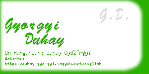 gyorgyi duhay business card